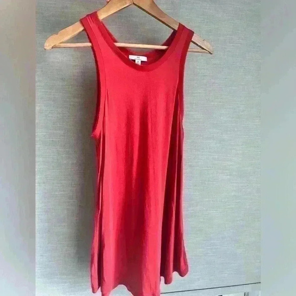 H By Halston Womens Red Orange Sleeveless Casual  Summer Spring Tank Top Small - Picture 2 of 9